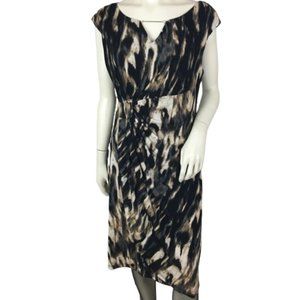 Connected Woman Dress Black Silver Gold Cream Size 14 SKU 000326-1